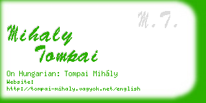 mihaly tompai business card